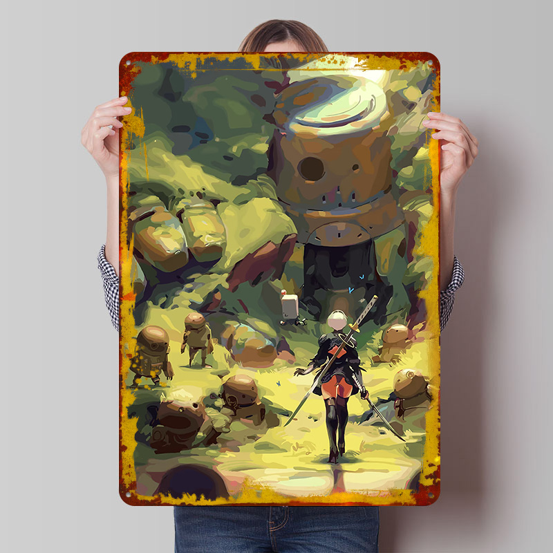 Desk Setup Poster - Nier Automata: 2B w lesie -