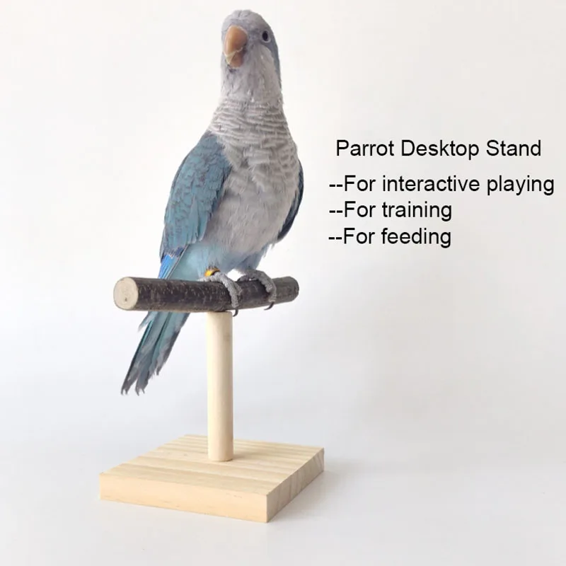 Desk Setup Wood - Naturalny stojak na biurko Papuga Surowe