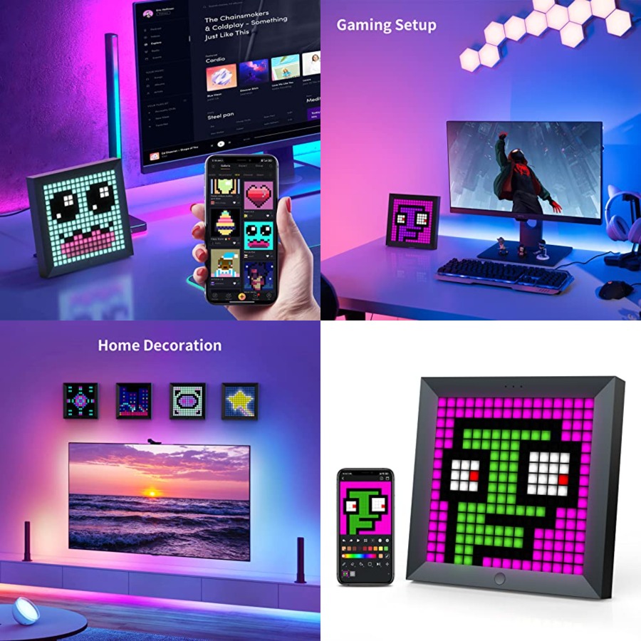 Desk Setup Tv - Panel pikselowy LED do wyświetlania świateł,