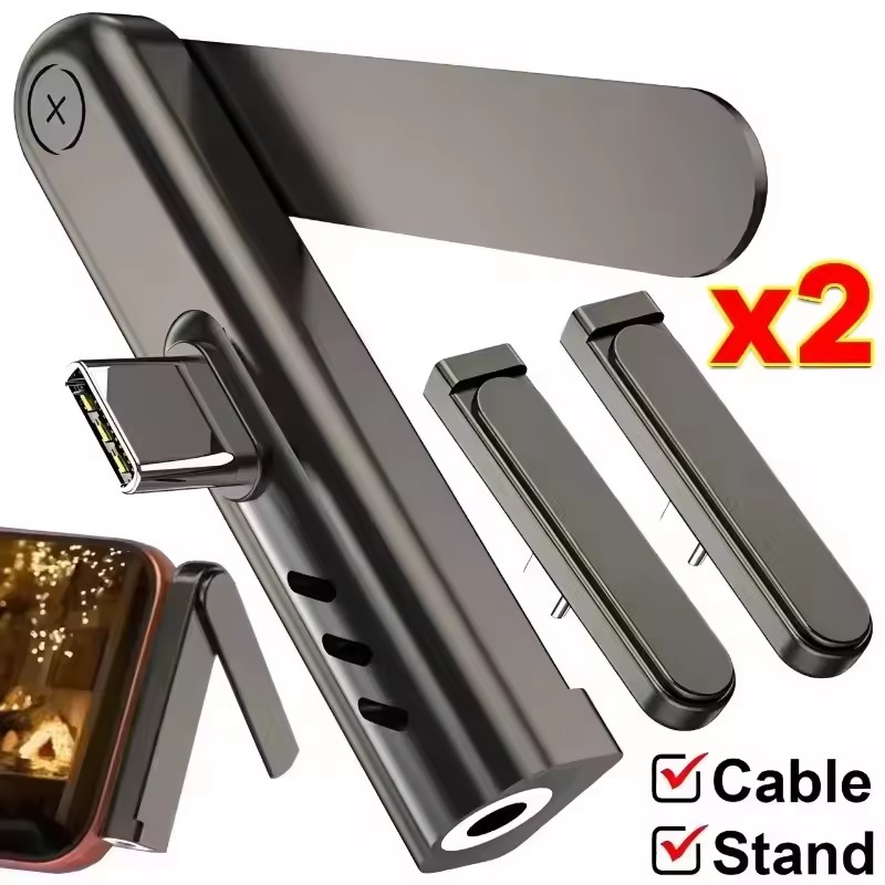 Desk Setup Stand - 2/1 SZT. Przenośny Adapter USB-C na