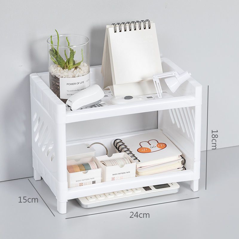 Desk Setup Home Office - Regał do przechowywania na biurko Wielowarstwowy