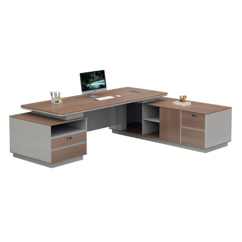 Desk Setup Corner - Nowoczesny zestaw biurkowy narożny zintegrowany z