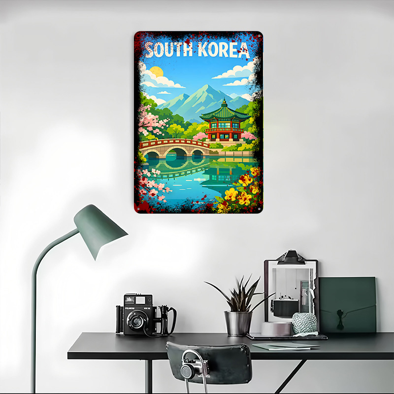 Plakat Podróżniczy z Korei Poł – Desk Setup Poster recenzja i cena