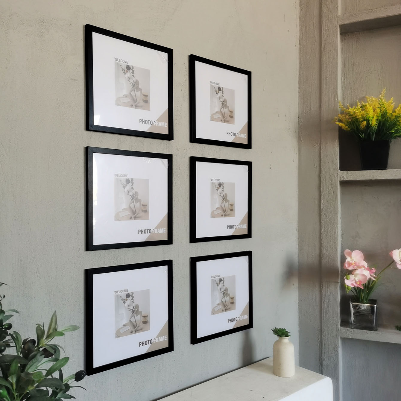 3 szt. Drewniane kwadratowe ra – Desk Setup Poster recenzja i cena
