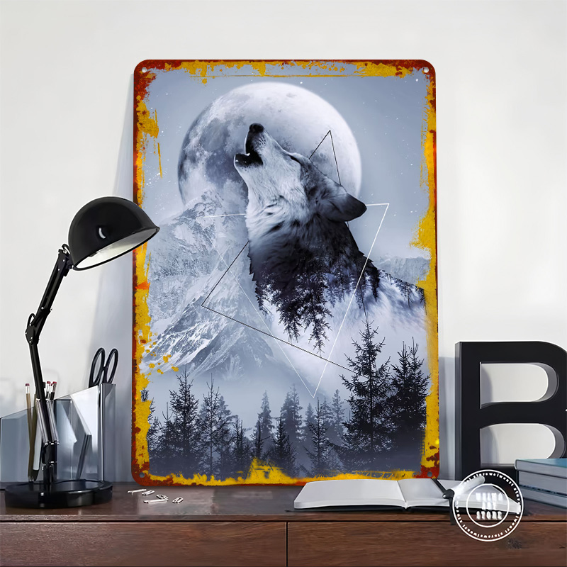 Plakat Metalowy Howl z Wilkiem – Desk Setup Poster recenzja i cena