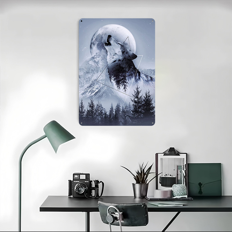 Plakat Metalowy Howl z Wilkiem – Desk Setup Poster recenzja i cena