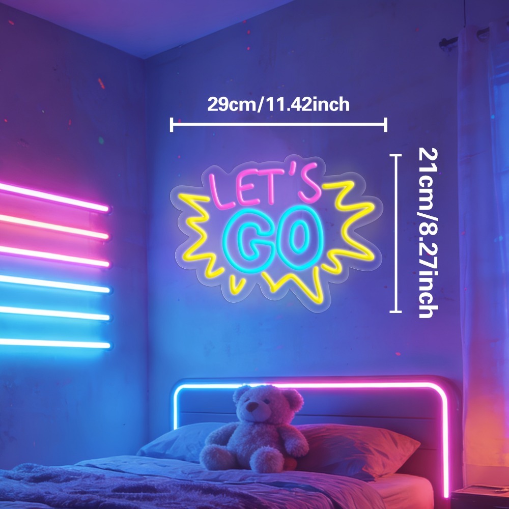 LET'S GO Wielokolorowy Neonowy – Desk Setup Inspiration recenzja i cena