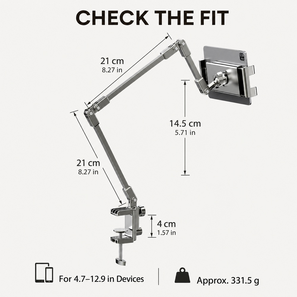 Regulowany uchwyt na telefon d – Desk Setup Stand recenzja i cena