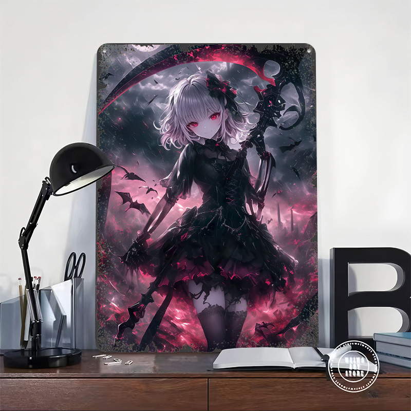 Plakat Demon Grim Reaper Girl, – Desk Setup Poster recenzja i cena