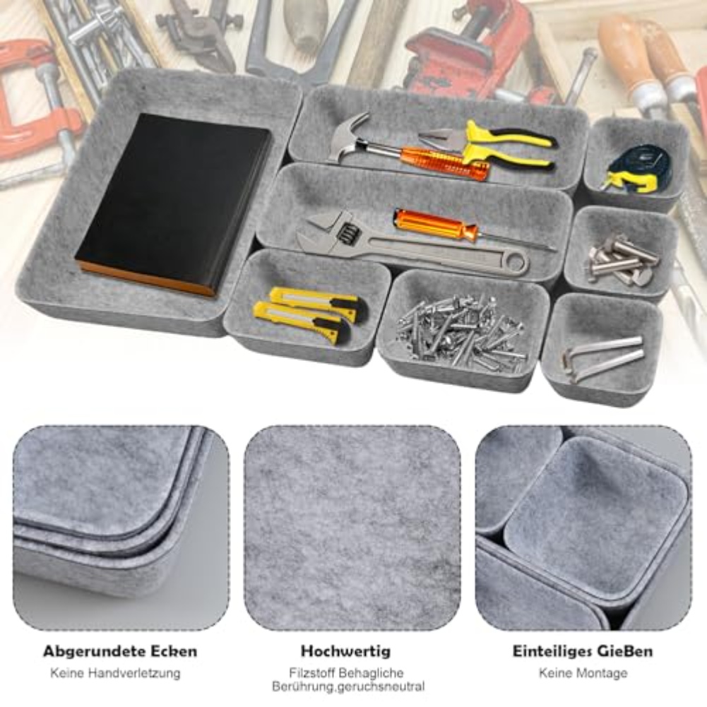 8 szt./zestaw Filcowe Pudełka  – Desk Drawer Unit recenzja i cena