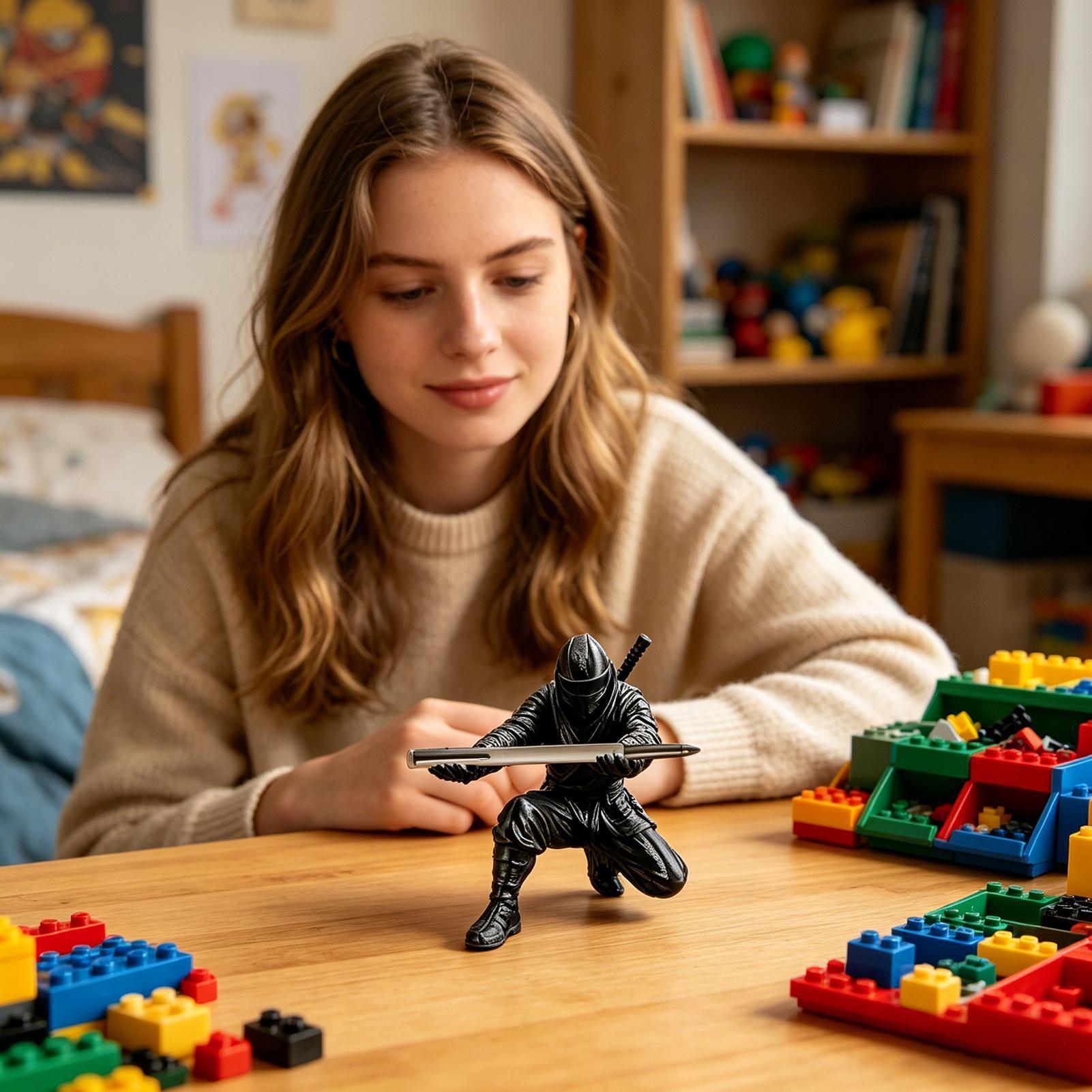Figurka Ninja w stylu 3D, druk – Desk Setup Home Office recenzja i cena