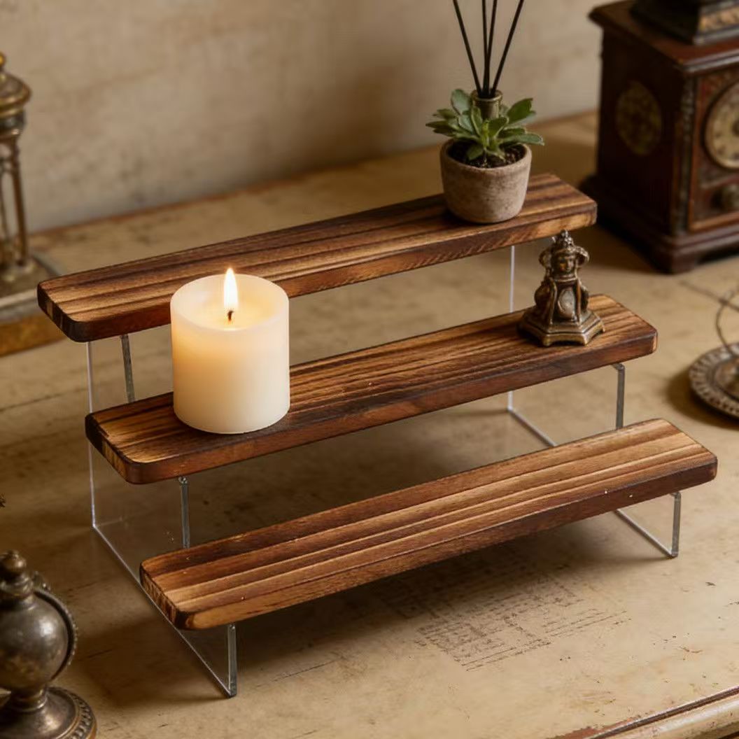 Stojak ekspozycyjny z opalonym – Desk Setup Wood recenzja i cena