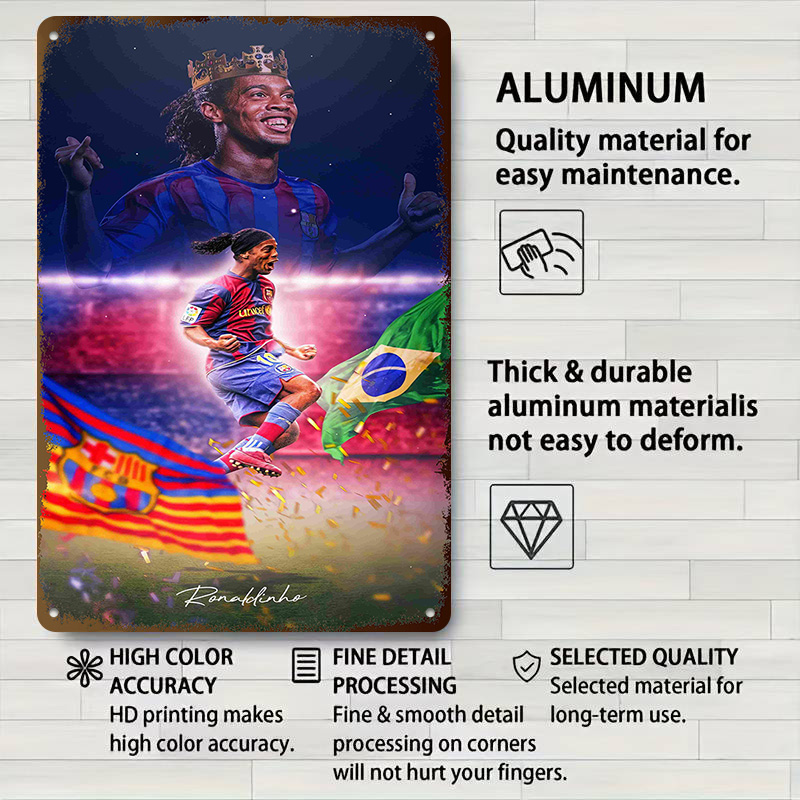 Ronaldinho Piłka Nożna Metalow – Desk Setup Poster recenzja i cena