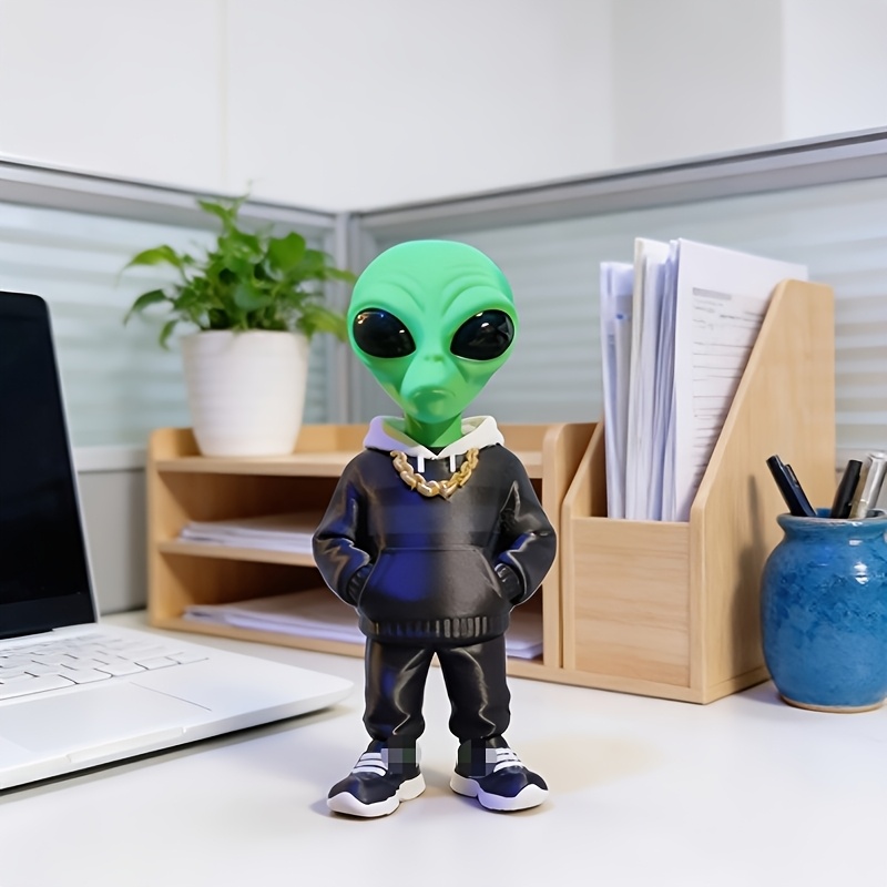 1 sztuka zielonej figurki kosm – Desk Setup Home Office recenzja i cena