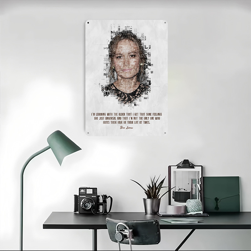 Plakat z cytatem Bri Larnson,  – Desk Setup Poster recenzja i cena